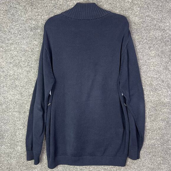 Lacoste Argyle‎ Blue Sweater Knit Full Zip Men's Size 6 - Picture 2 of 12